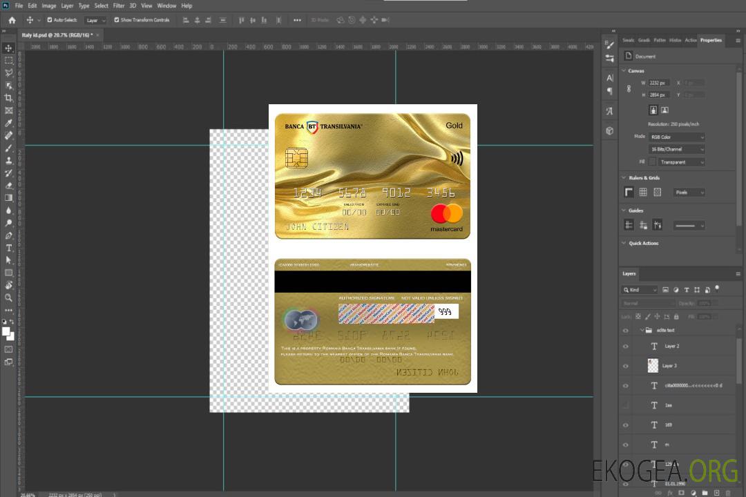 Roumanie Banca Transilvania banque mastercard or template